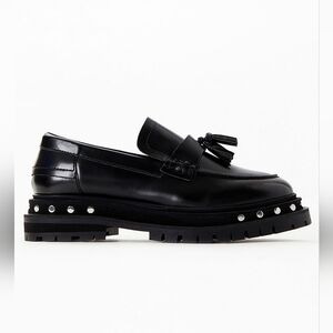 Free People  Teagan Chunky Stud Tassel Loafers 8.5